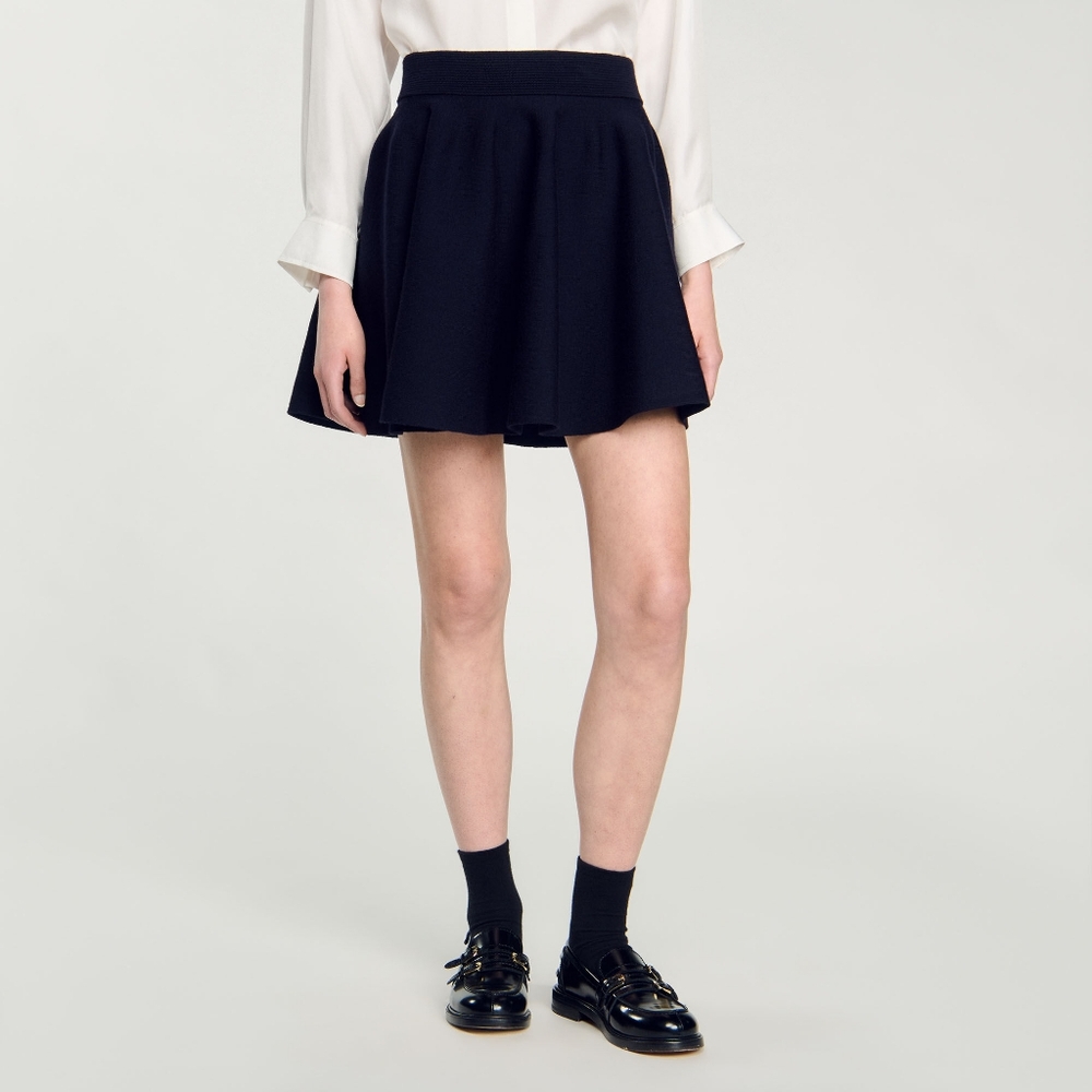 Sandro Paris Short Knit Skirt